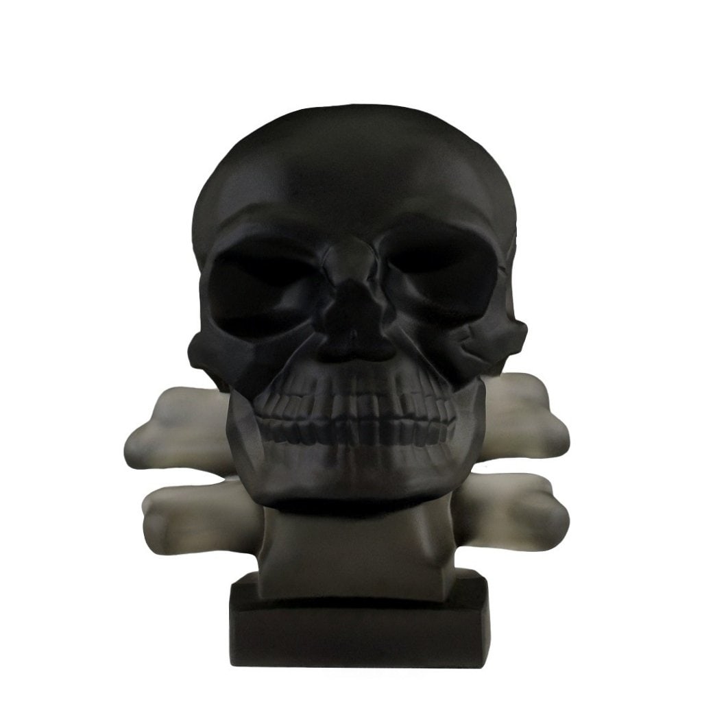 Art Deco Glass ' Skull ' Hood Ornament Sculpture 1930' H.Hoffmann (1 of 4)