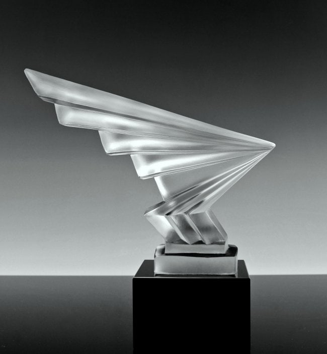 Art Deco Glass Sculpture ' Flash ' Hood Ornament 1930' H.Hoffmann (1 of 6)