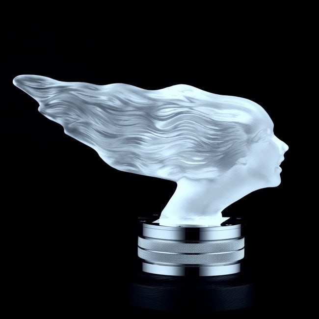 Automotive collector's item - illuminated Base + France Art Deco Glass Hood Ornament (1 of 6)