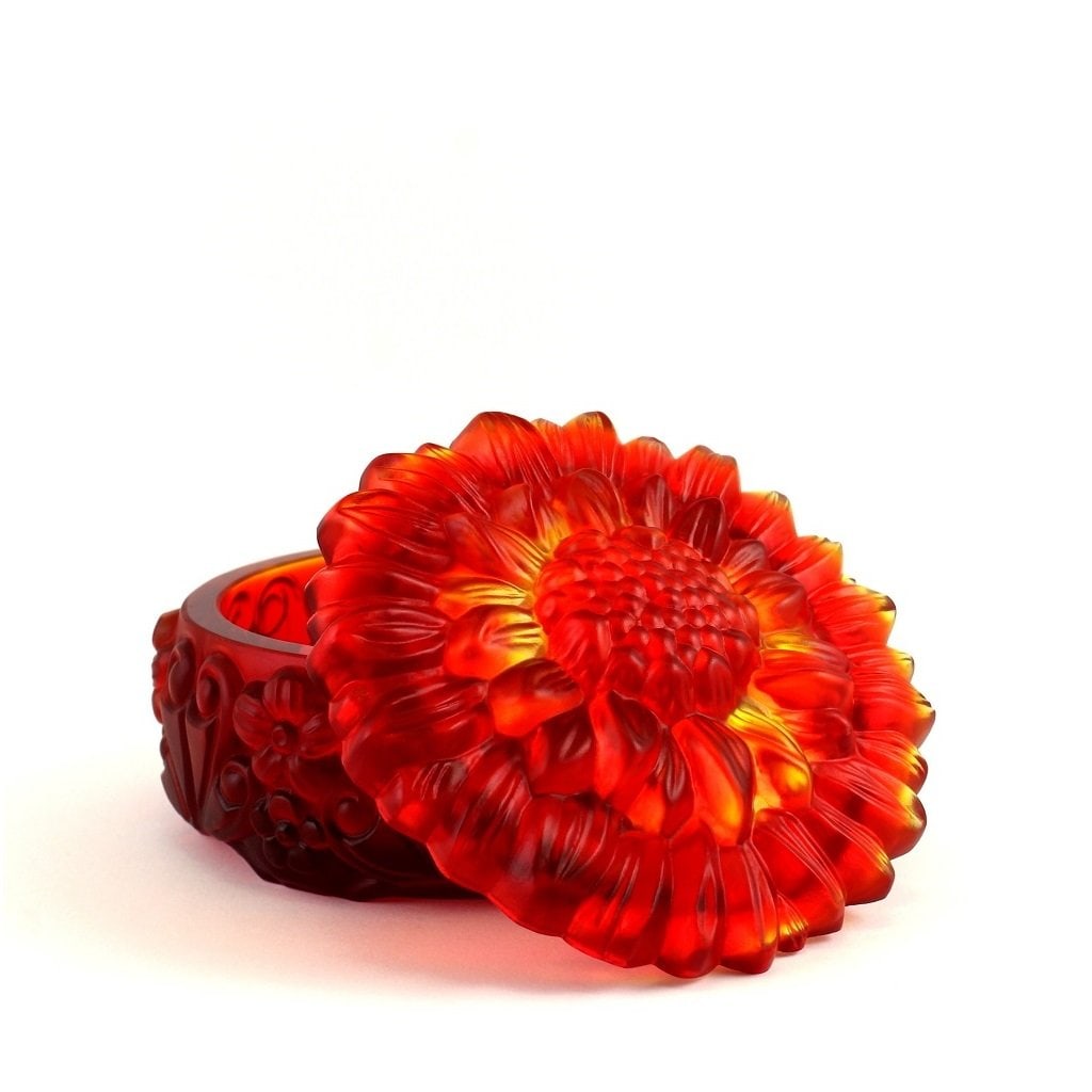 French Art Deco Ruby Glass Jewelry Box 1930' H.Hoffmann: Jewelry Box - Ruby Red Glass - excellent colour and detail. This piece was made in Bohemia from ORIGINAL antique vintage molds that were used during the 1930's - 1939's. It is breathtaking high qualit