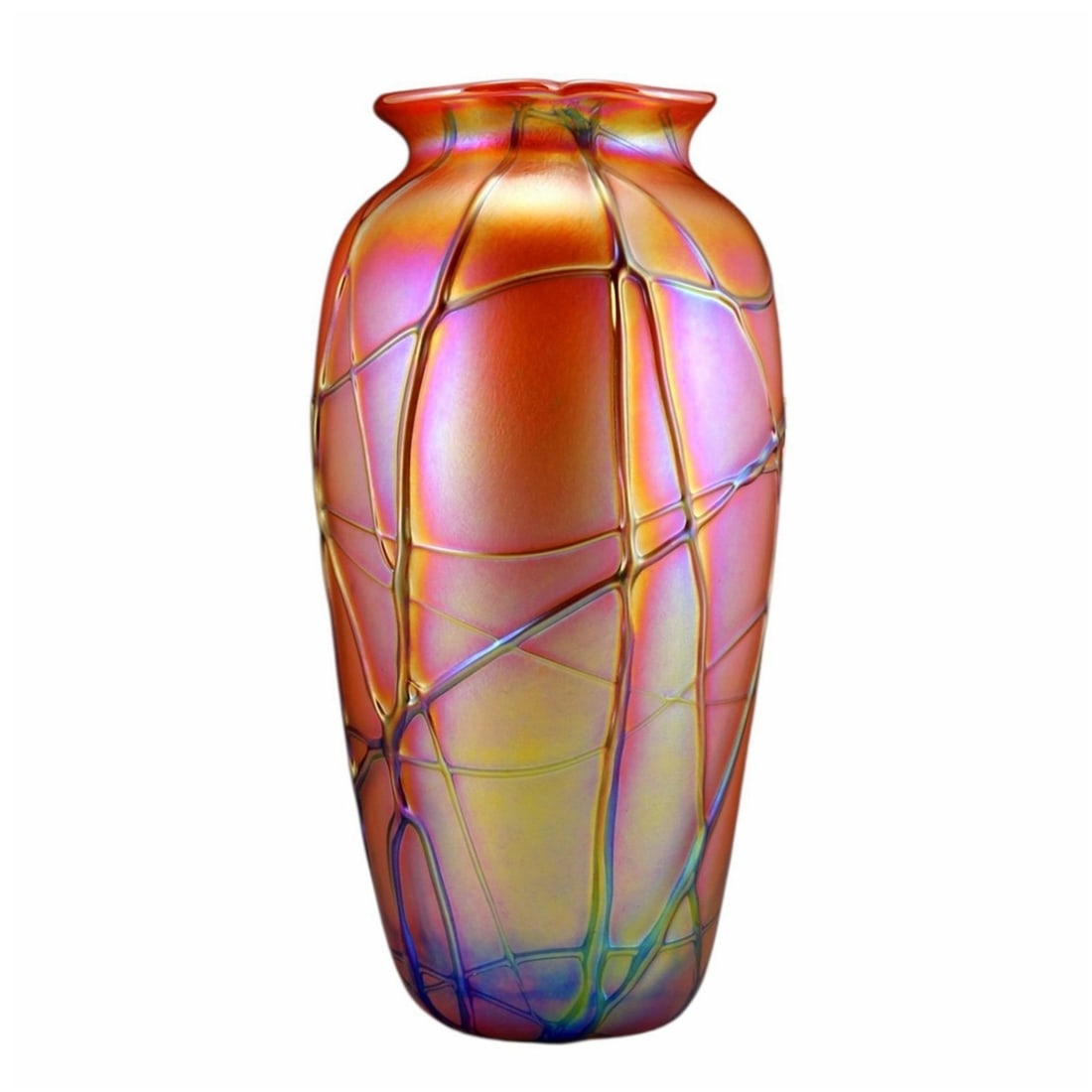 Art Nouveau Iridescent Glass Vase Glamorous Loetz or Tiffany Studios Decor (1 of 2)