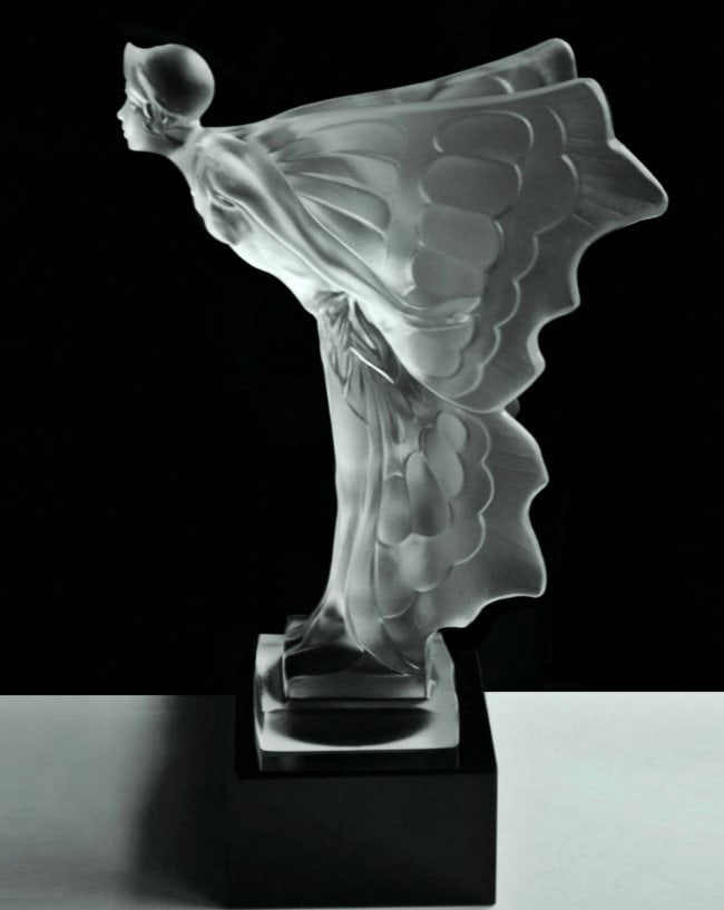 Art Deco Glass Hood Ornament Sculpture 'Flying Lady' Rolls Royce 1930' H.Hoffmann (1 of 6)