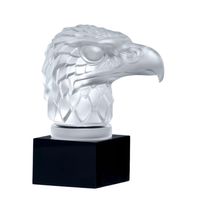 Art Deco Hood Ornament 'Head Eagle' Collectible Glass Sculpture 1930' H.Hoffmann by Lalique: This piece is a great addition to collection or a great gift. Timeless design - Top Qality Art Deco Collectible Glass Car Mascot, Hood Ornament ' Head Eagle' Statue. This piece was made in Bohemia fro