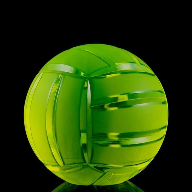 Vaseline Uranium Art Glass Ball Paperweight 3'': Czech Yellow Uranium Vaseline Collectible Art Glass Ball, Paperweight 3 ''. Dimensions: Diameter 3 1/8 '' ( 8 cm )
