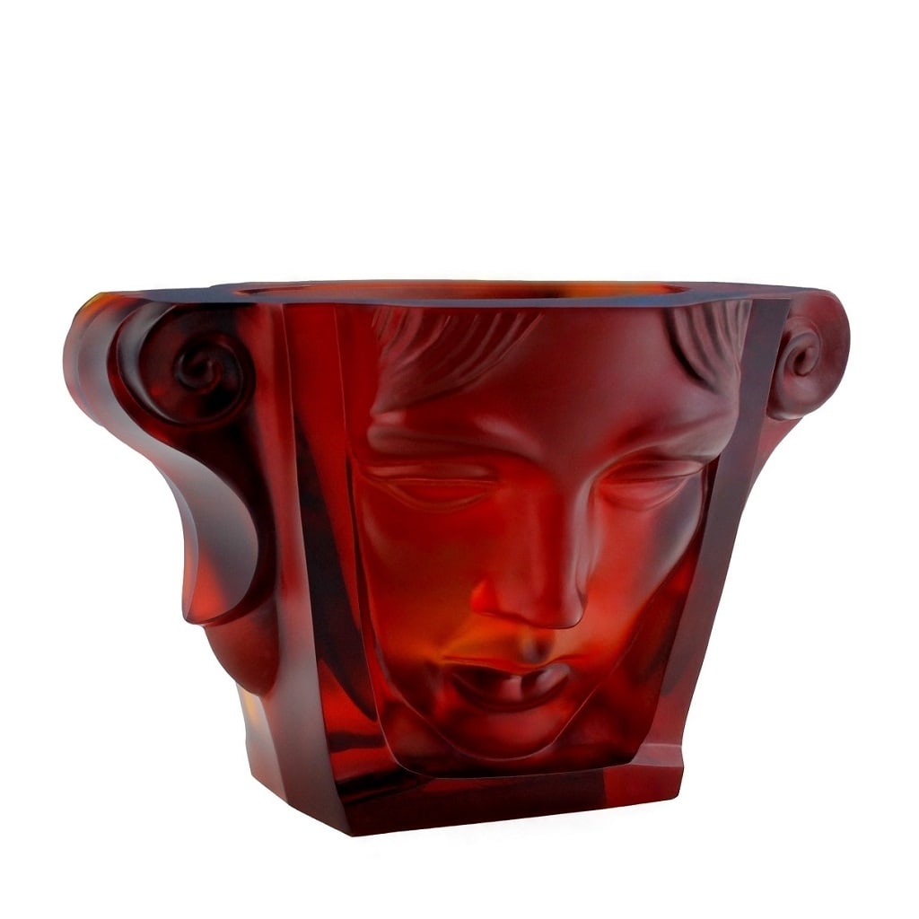 Glamorous Art Deco Amber Glass Large Bowl 1930' H.Hoffmann by Lalique: This piece is a great addition to collection or a great gift. Timeless design - Top Qality Art Deco Collectible Glass Bowl. This piece was made in Bohemia from the ORIGINAL antique vintage molds that 