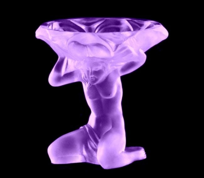 Art Deco 1930' H.Hoffmann Bohemian Alexandrite Glass Large Bowl: This piece is a great addition to collection or a great gift. Timeless design - Top Qality Art Deco Alexandrite Art Glass Bowl. This piece was made in Bohemia from the ORIGINAL antique vintage molds t