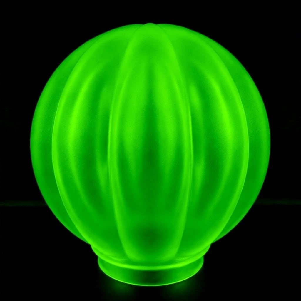 Art Deco Vaseline Uranium Glass Lamp Shade for Antique Lamp (1 of 3)