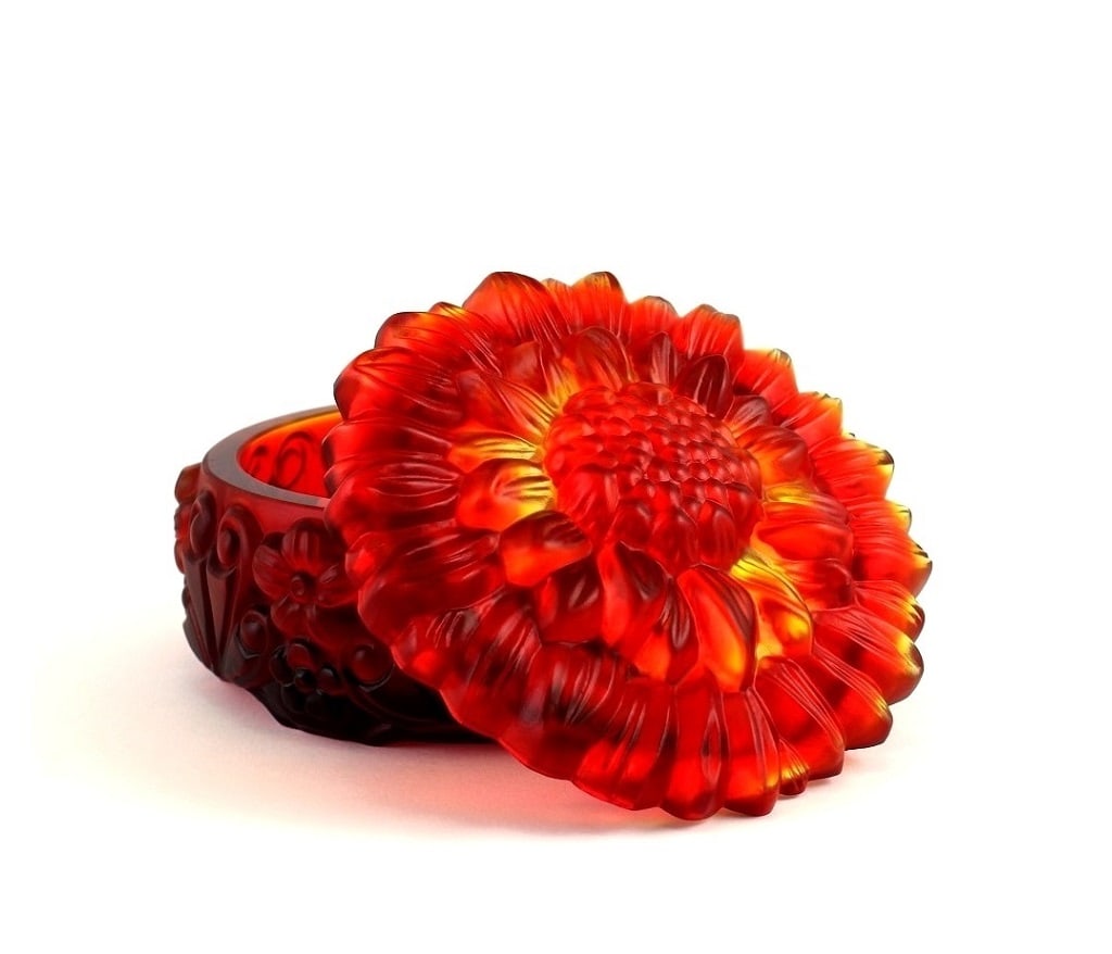 French Art Deco Ruby Red Glass Jewelry Box 1930' H.Hoffmann: Jewelry Box - Ruby Red Glass - excellent colour and detail. This piece was made in Bohemia from ORIGINAL antique vintage molds that were used during the 1930's - 1939's. It is breathtaking high qualit