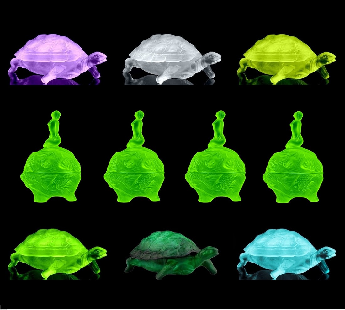 Art Deco Glass Jewelry & Trinket Boxes 1930' H. Hoffmann, Set of 10: These 10 pieces are a great addition to a collection or a great gift. Timeless design - Top Quality Art Deco Glass Jewelry Boxes. These pieces were made in Bohemia from the ORIGINAL antique vintage mo