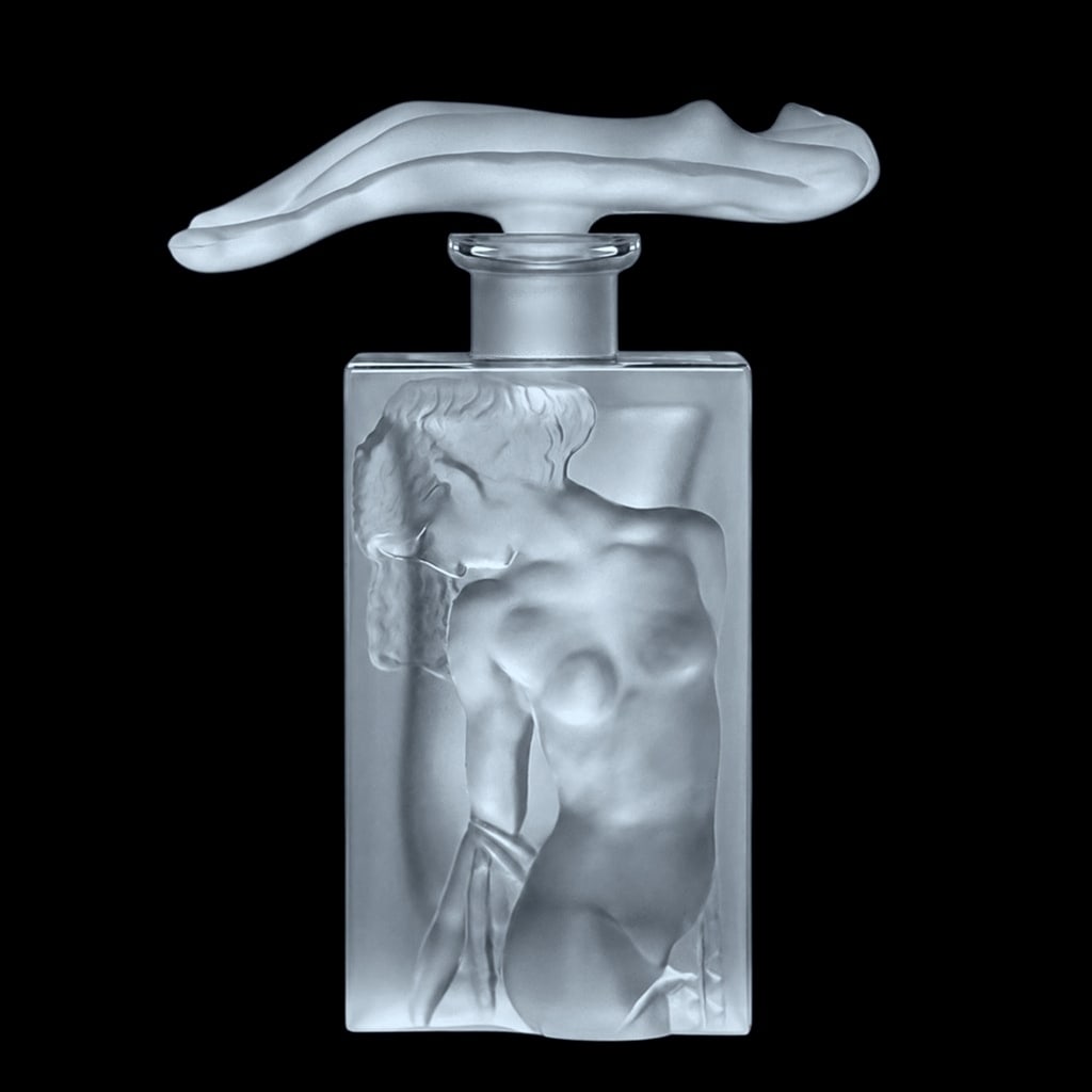 Large Art Deco 'Odalisque' Glass Perfume Bottle 1930' H.Hoffmann: Timeless Art Deco design – a beautiful decorative piece for your home or office. This piece was made in Bohemia from ORIGINAL antique vintage molds that were used during the 1930's - 1939's. It is b