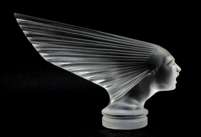 French Art Deco Bohemian Glass Car Mascot Ca. 1930 (1 of 6)