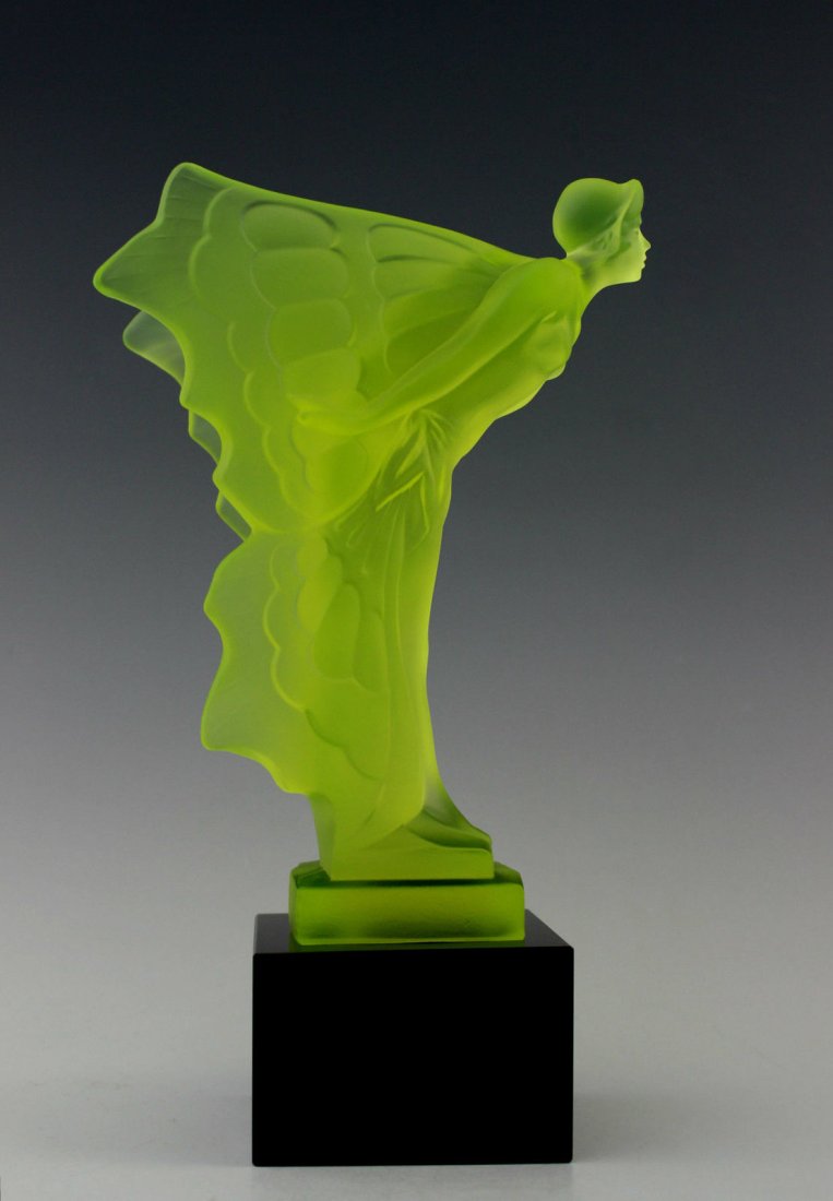 French Art Deco Bohemian Glass Car Mascot Ca. 1930 (1 of 6)