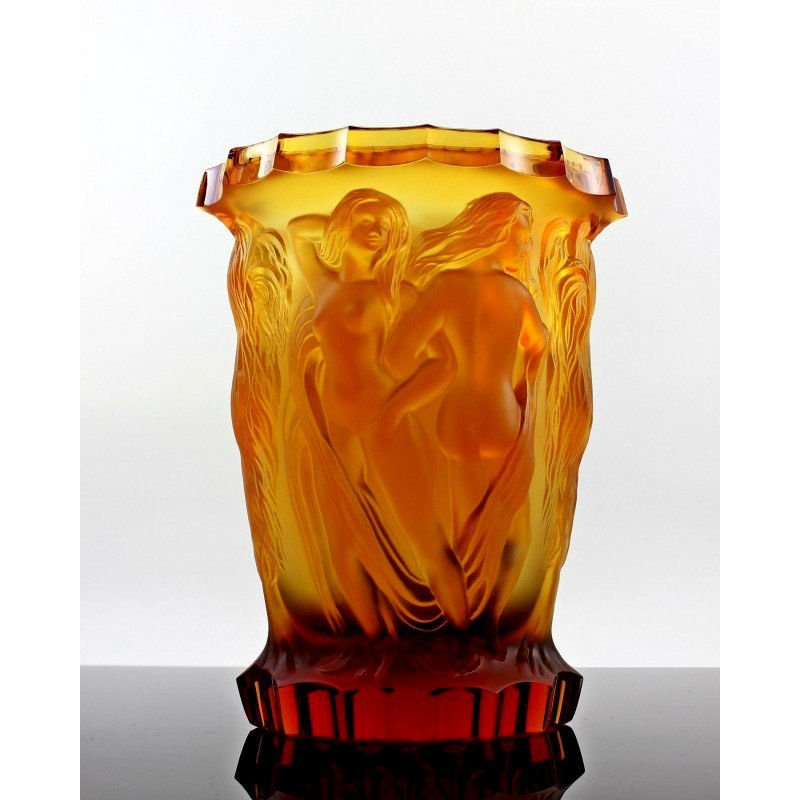 Bohemian Art Deco Amber Glass Rare Large Vase (1 of 7)