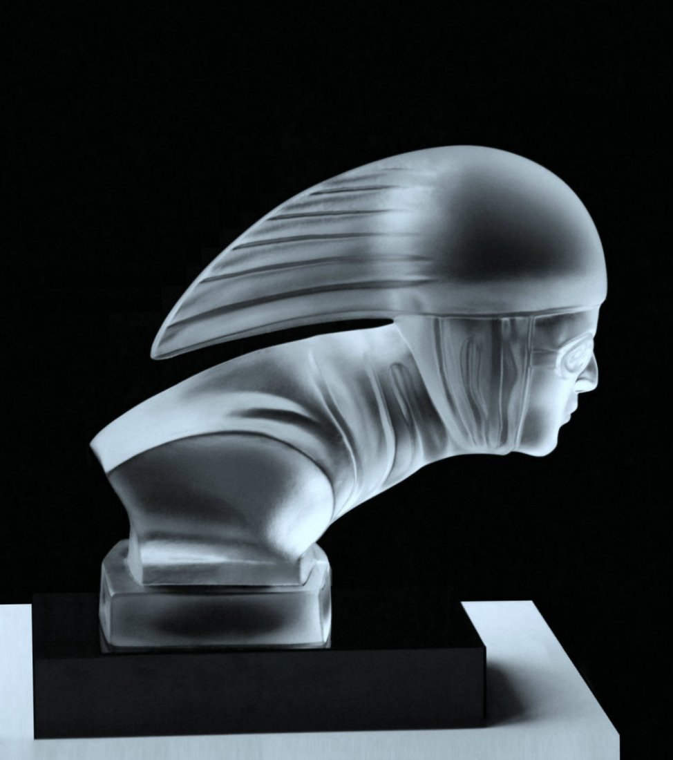 Glass Car mascot /Art Deco Model Ca.1930 / Bohemia (1 of 5)