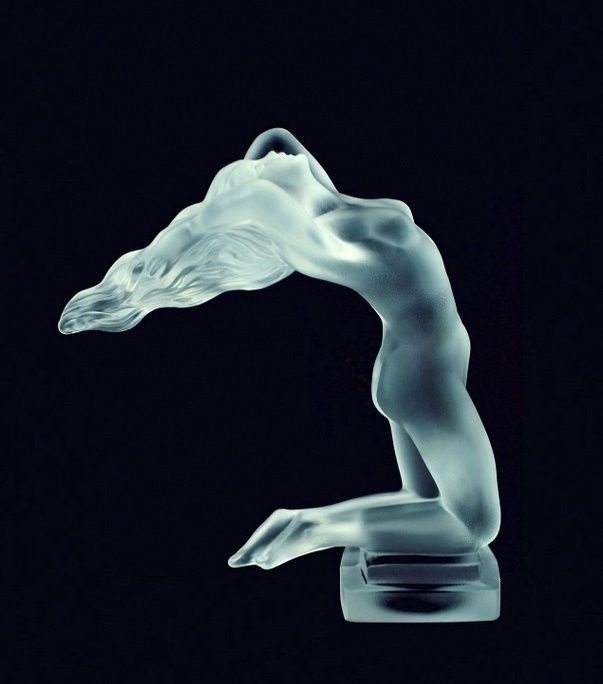 Glass Car Mascot /Art Deco Design Ca.1930 / Bohemia (1 of 6)