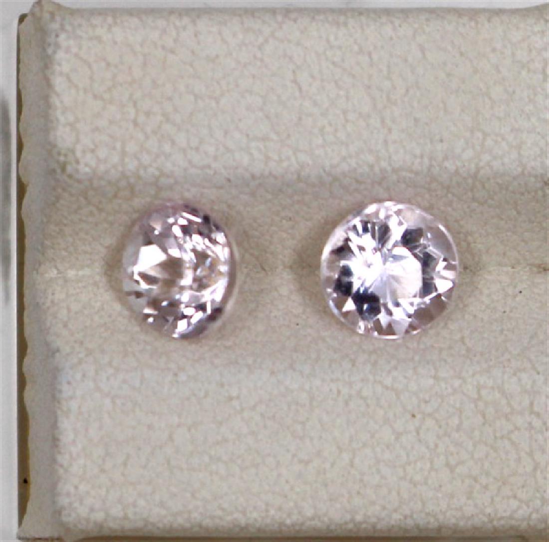 2.34ct Morganite round shape match pair cut: 2.34ct Morganite round shape match pair cut 6.2 x 4.4 #MOR-104