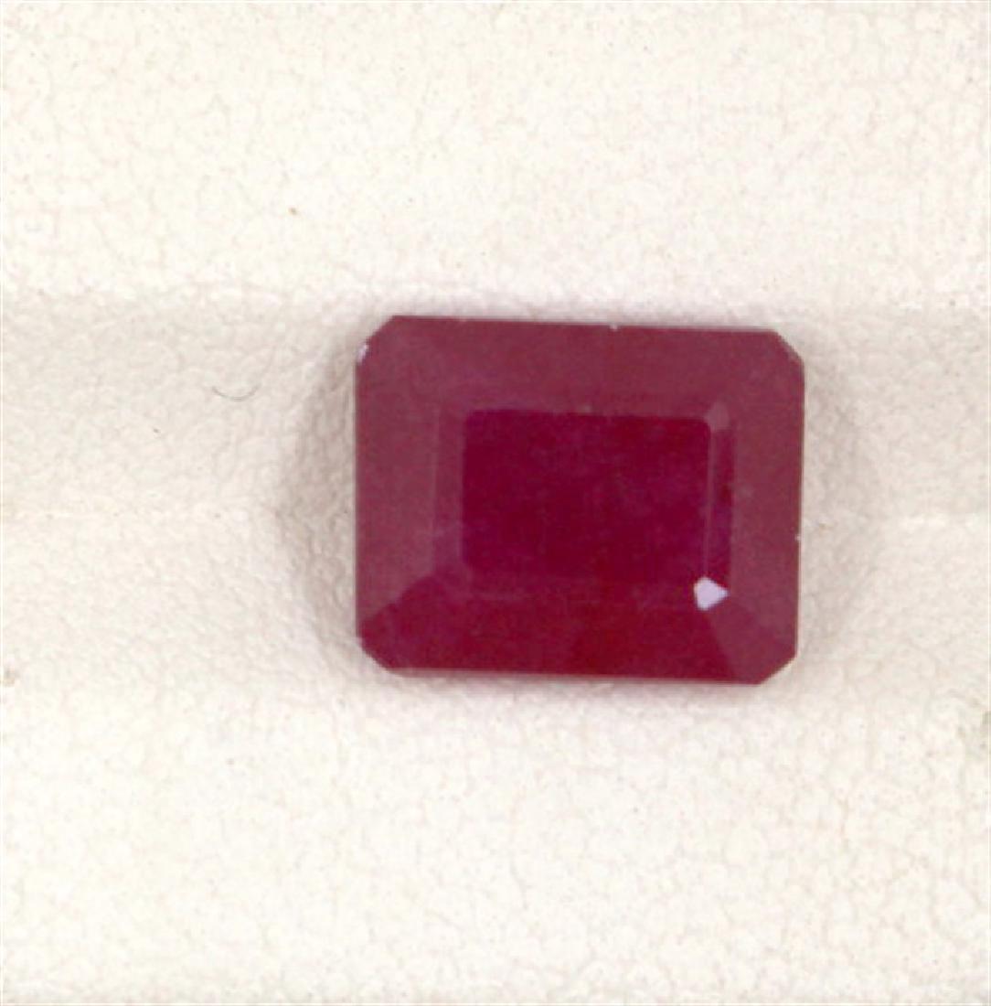 5.34ct Ruby Emerald Cut: 5.34ct Ruby Emerald Cut 10.1 x 8.1 x 5.7 #R-520