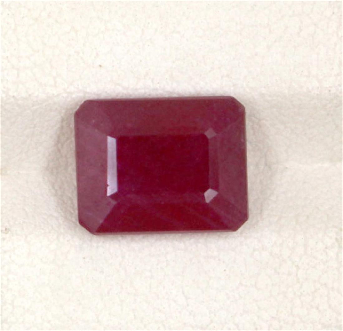 6.96ct Ruby Emerald Cut: 6.96ct Ruby Emerald Cut 11 x 8.8 x 6.3 #R-535