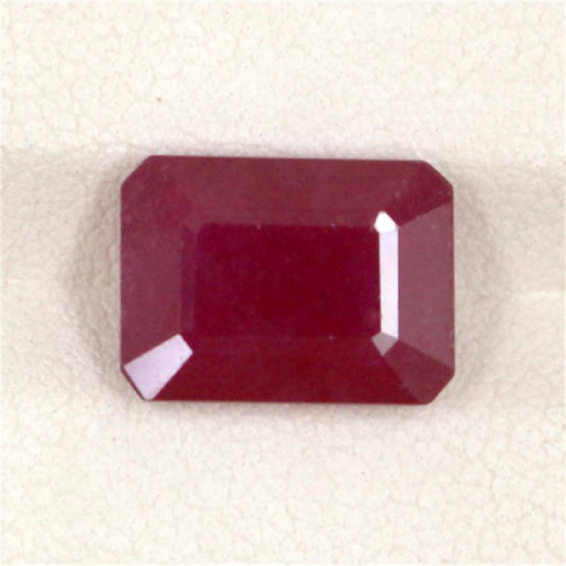 7.37ct Ruby Emerald Cut: 7.37ct Ruby Emerald Cut 12.1 x 8.9 x 6.2 #R-537