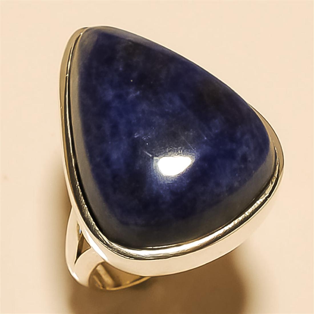 Sodalite RING Solid Sterling Silver: Sodalite RING Solid Sterling Silver Length:1inch Weight:9gram Size:8.75 #R-282