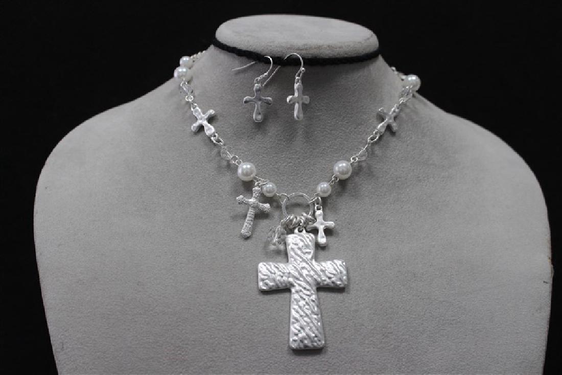 Cross Necklace + Earring Set Jewelry: Cross Necklace + Earring Set Jewelry #IGVR1222