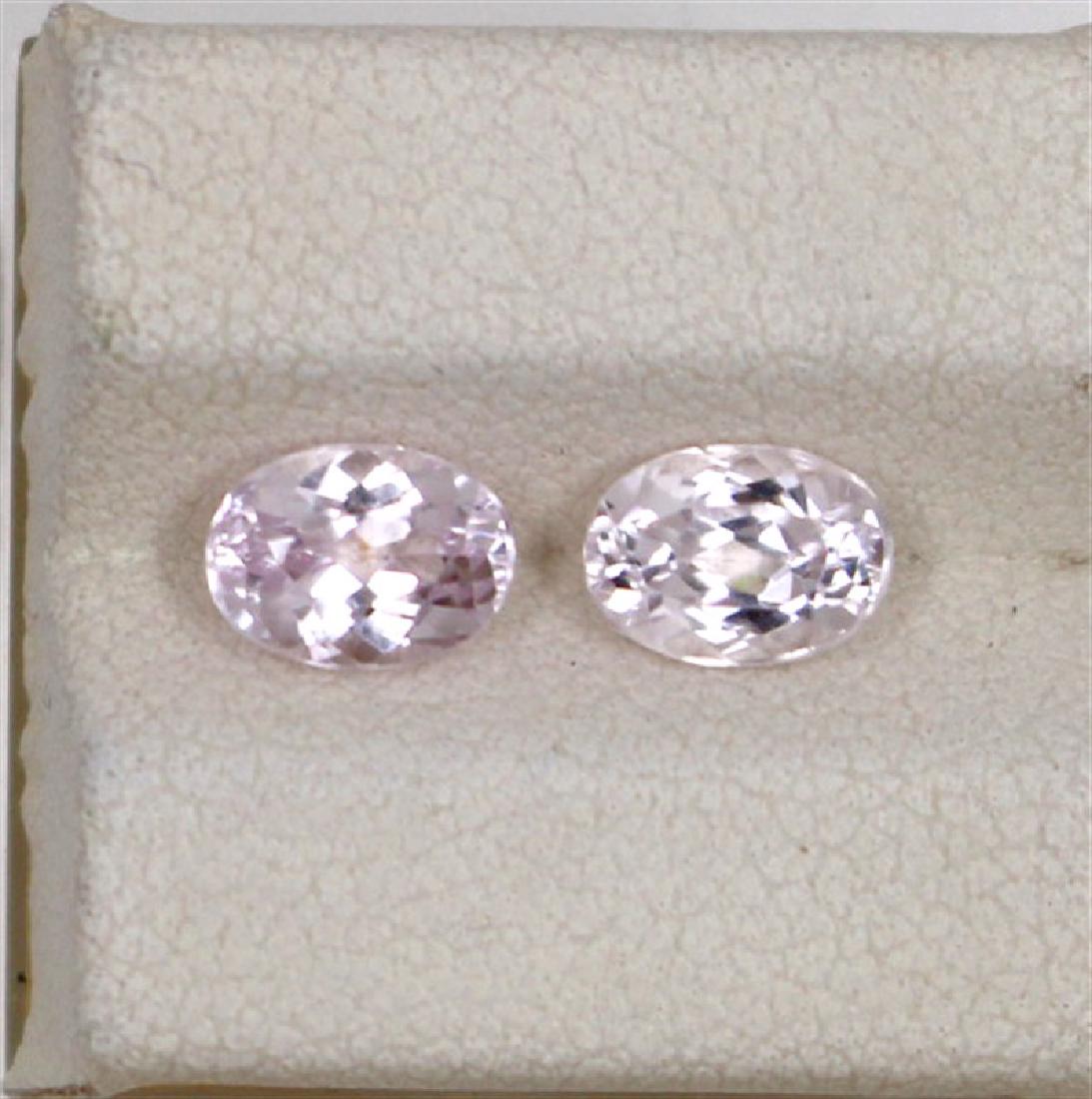 2.04ct Morganite oval shape match pair cut: 2.04ct Morganite oval shape match pair cut 6.4 x 5 x 4.1 #MOR-102