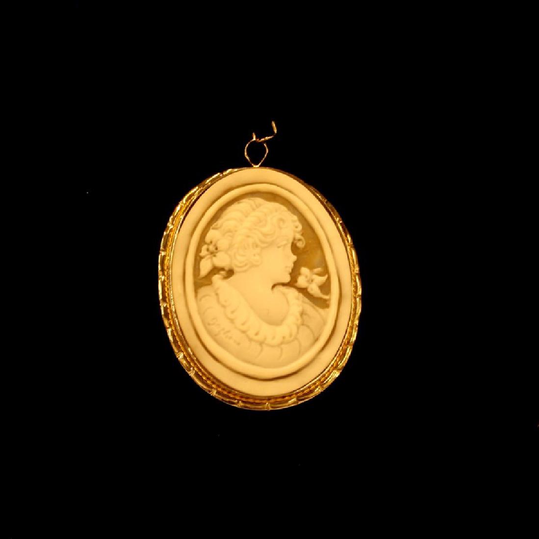 Oval Shell Cameo Broach: Oval Shell Cameo Broach #IGVR1052