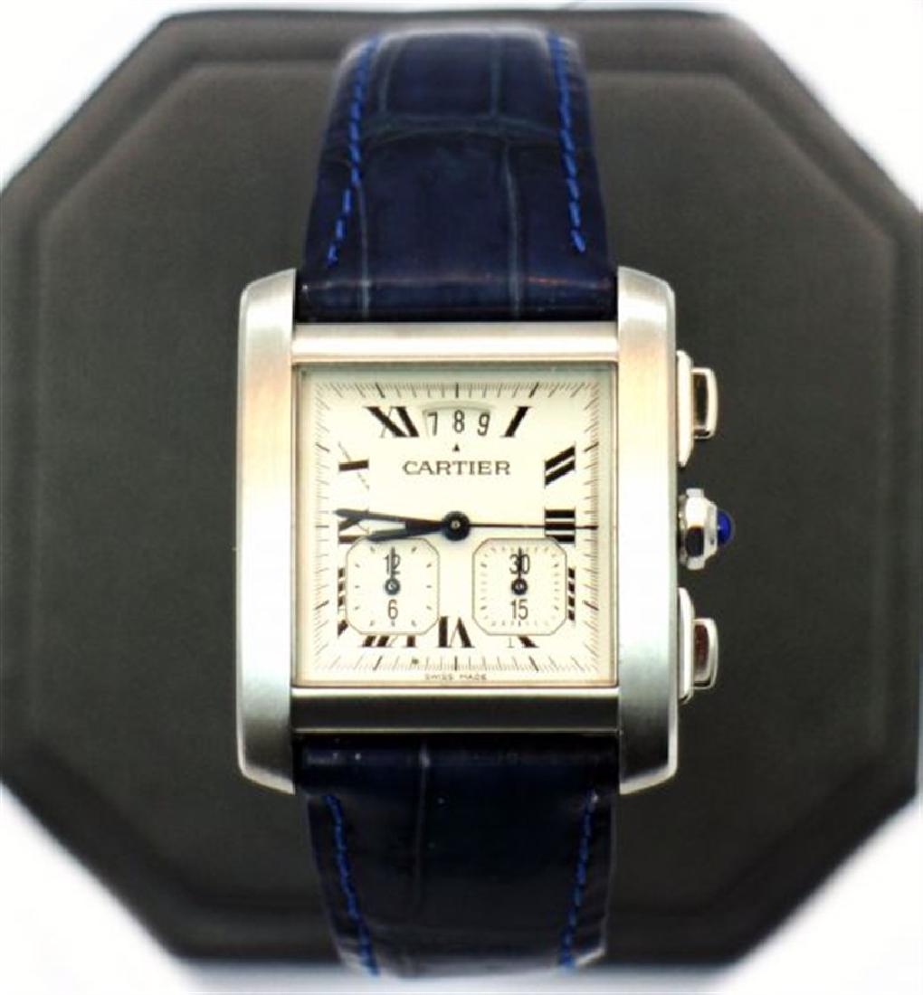 Cartier Tank Francaise Chronoflex Chronograph: Cartier Tank Francaise Chronoflex Chronograph Excellent Comes with only watch #RK29