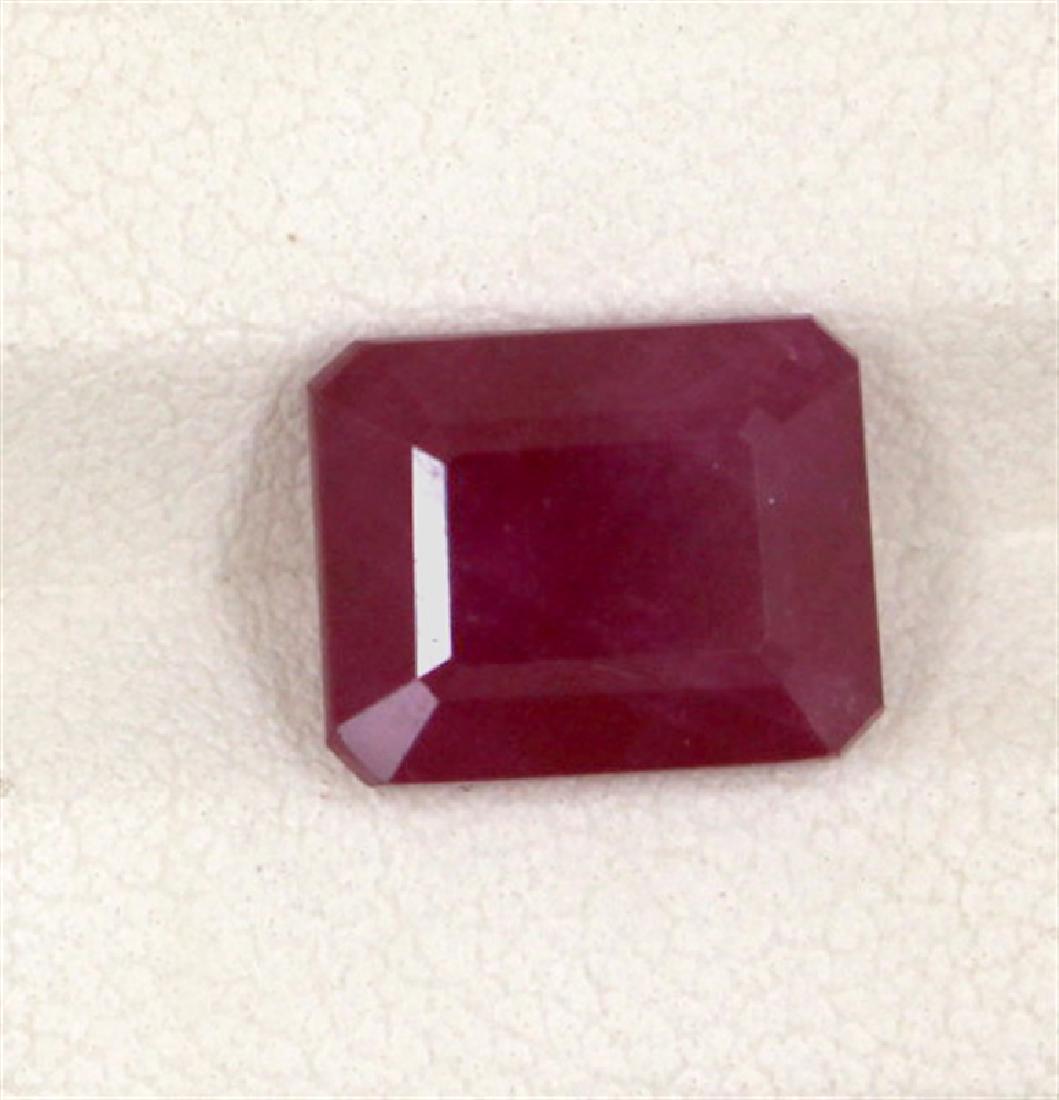 6.69ct Ruby Emerald Cut: 6.69ct Ruby Emerald Cut 11 x 8.8 x 5.9 Treated or enhanced #R-528