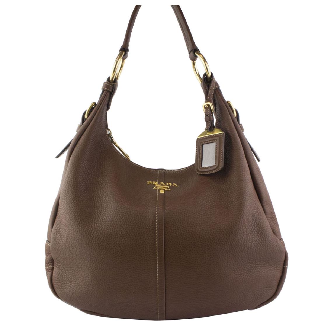 PRADA VITELLO PHENIX SACCA BAG GRANATO: PRADA VITELLO PHENIX SACCA BAG GRANATO Brand : PRADA Condition : Great condition Light signs of use with tiny scratches and / or stains Serial : 208 SIze : 13 " x 14 " x 4 " Inch (Length x Height x De