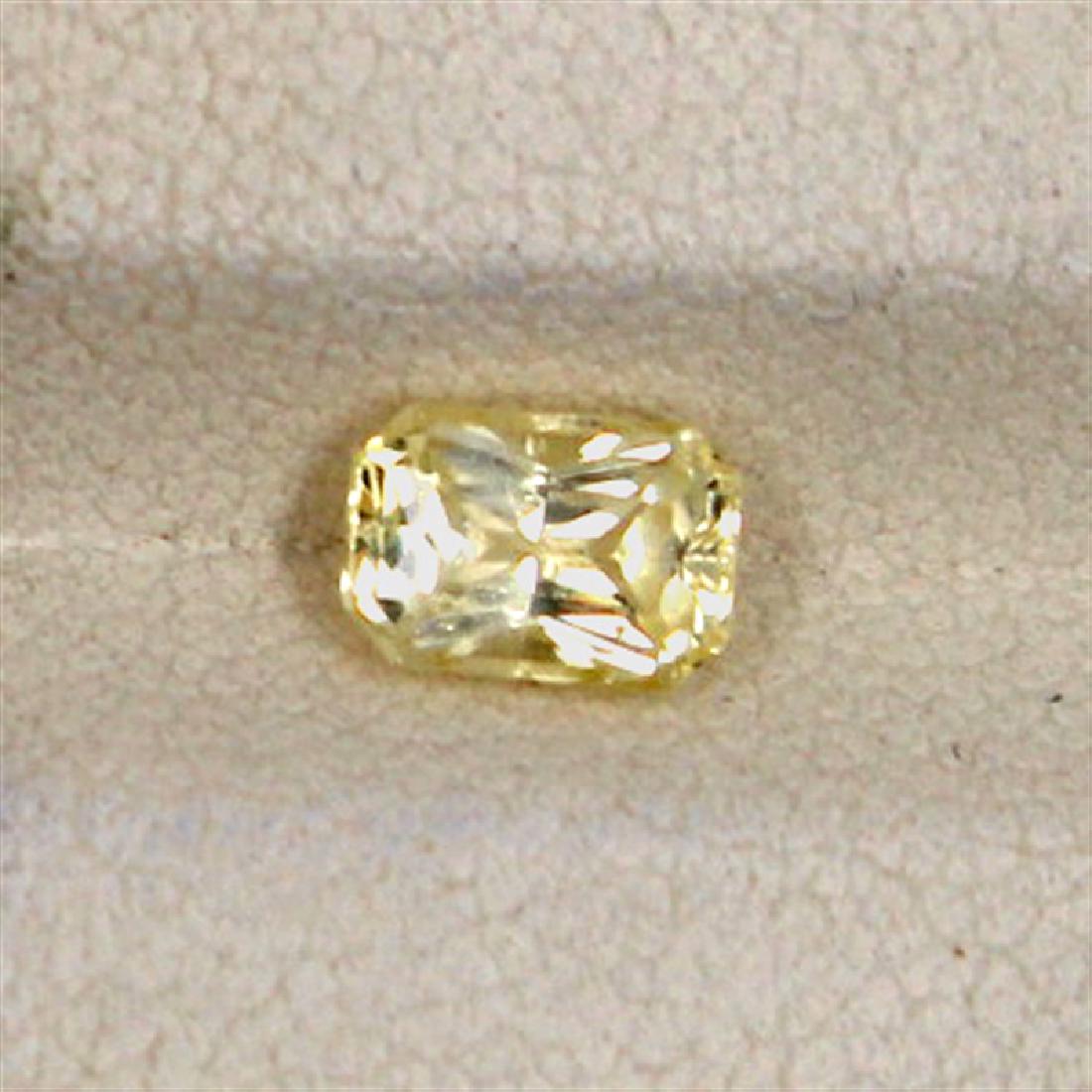 1.11ct Yellow Sapphire Emerald Cut: 1.11ct Yellow Sapphire Emerald Cut 6.3 x 4.4 x 3.8 #YS-270