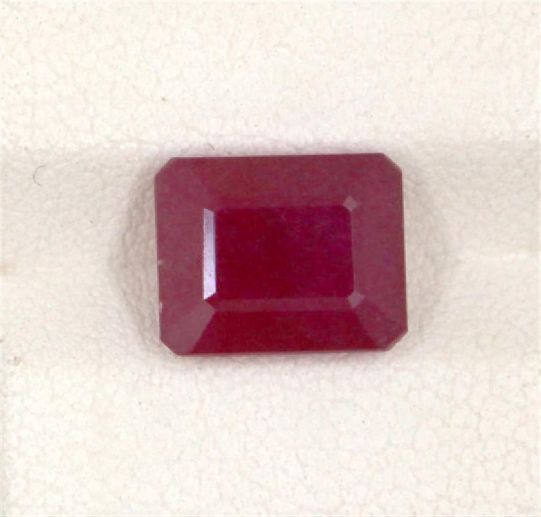 5.61ct Ruby Emerald Cut: 5.61ct Ruby Emerald Cut 10.1 x 8.1 x 6 Treated or enhanced #R-522