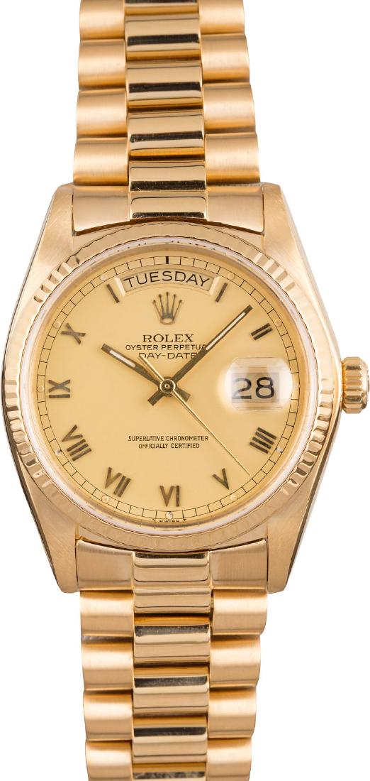 Rolex Model # 228238 Rolex Day Date YG 40MM: Rolex Model # 228238 Rolex Day Date YG 40MM Bracelet : President Dial : Champagne Roman #J234