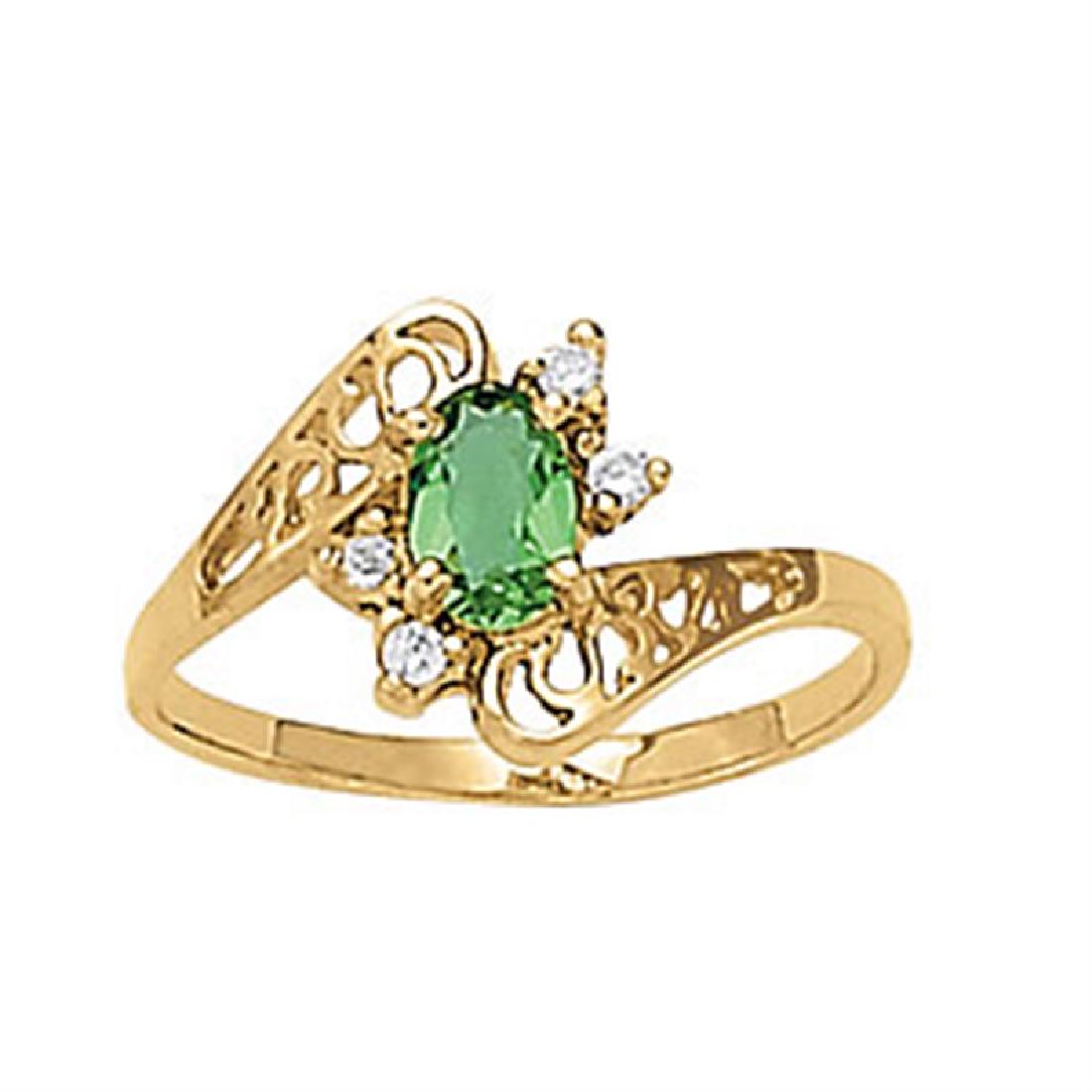 0.4ct Alexandrite 14K Yellow Gold Ring 2.05gm: 0.4ct Alexandrite 14K Yellow Gold Ring 2.05gm Diamond - 1/20 ct tw Diamond Quality - G-H Color VS/SI Clarity All Weights and Measurements are Approximate #80598