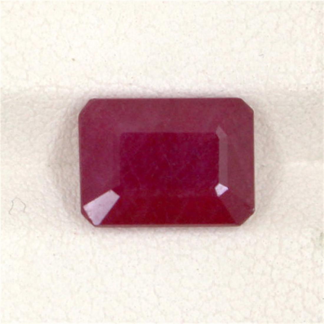 5.97ct Ruby Emerald Cut: 5.97ct Ruby Emerald Cut 11.1 x 8.2 x 5.7 Treated or enhanced #R-531