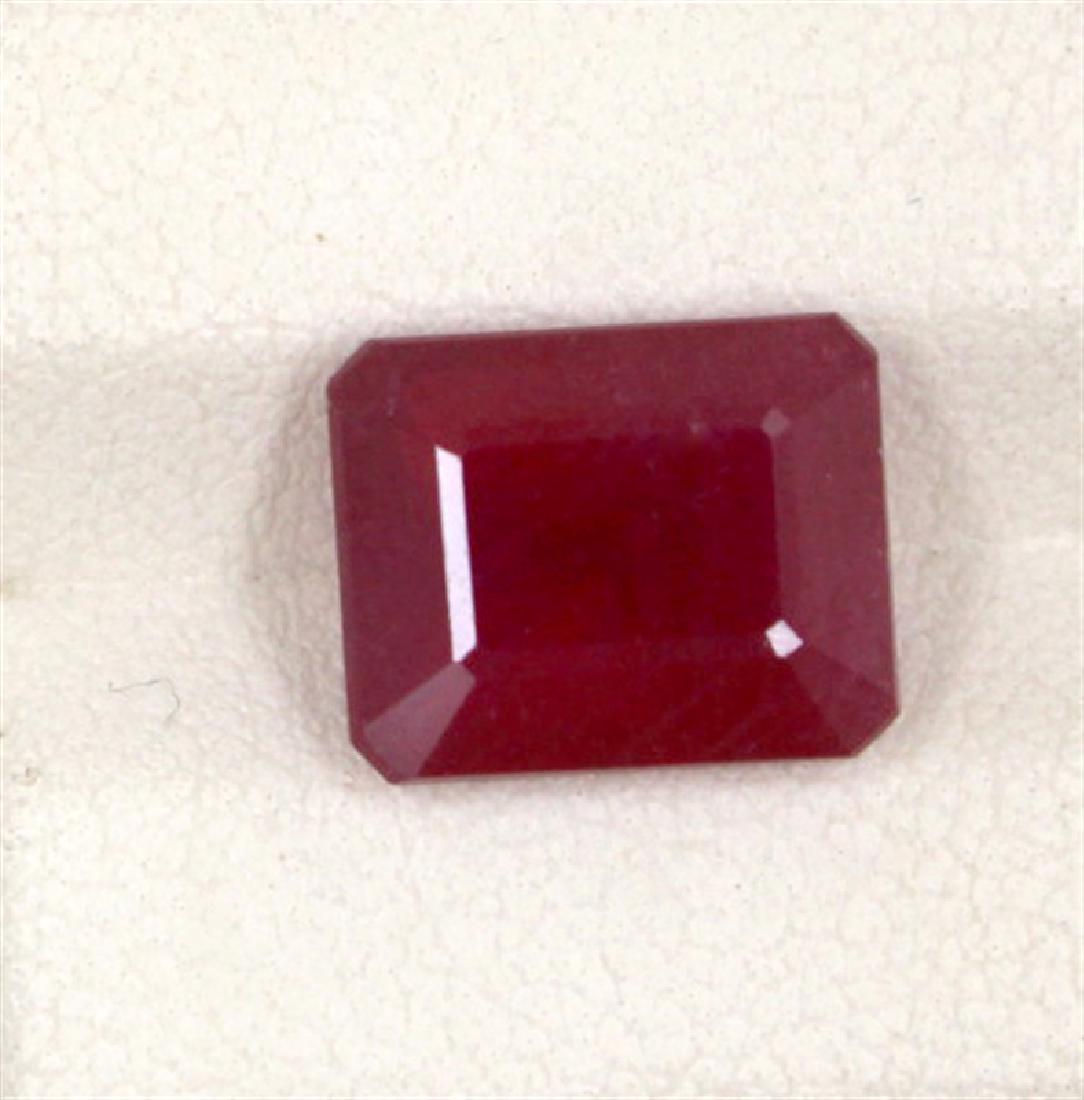 6.93ct Ruby Emerald Cut: 6.93ct Ruby Emerald Cut 11 x 8.9 x 6.3 Treated or enhanced #R-532