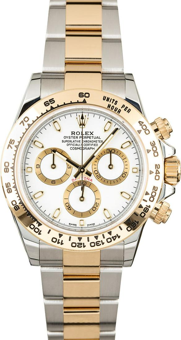 Rolex Model # 116503 Rolex SS/YG Daytona: Rolex Model # 116503 Rolex SS/YG Daytona Bracelet : oyster Dial : WHITE #J269