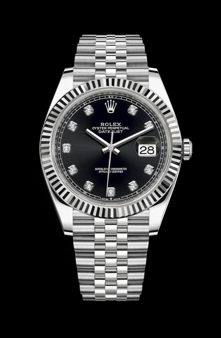 Rolex 41MM Datejust SS Model #126334: Rolex 41MM Datejust SS Model #126334 Bracelet : jubilee Dial : Black Diamond #J665