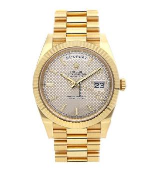 Rolex Day Date YG 40MM Model #228238: Rolex Day Date YG 40MM Model #228238 Bracelet : President Dial : Silver Stick #J559