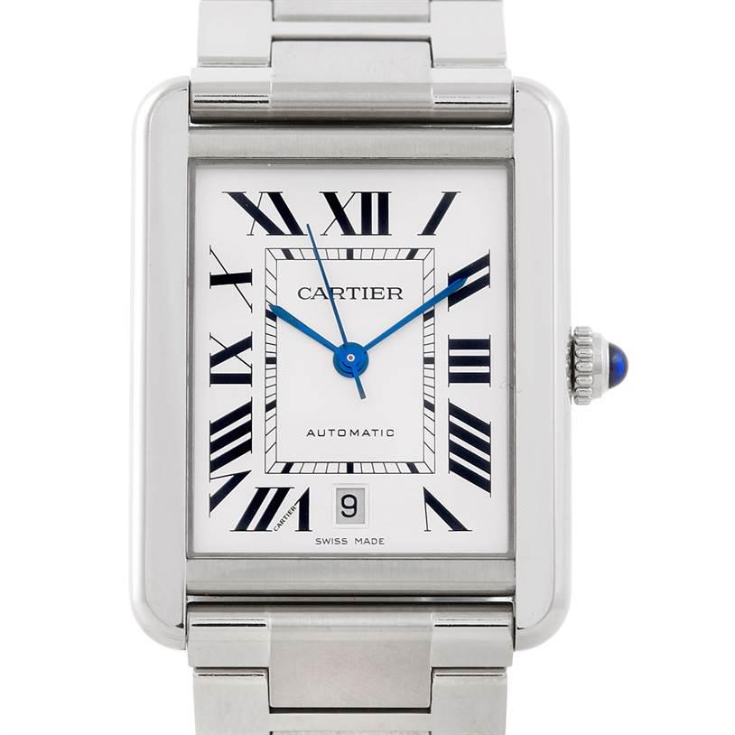 Cartier Tank Solo Extra Large SS Model #W5200028: Cartier Tank Solo Extra Large SS Model Number : W5200028 Bracelet : SS Dial : SILVER #J368