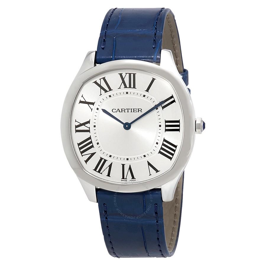 Cartier Drive SS Model #WSNM0011: Cartier Drive SS Model Number : WSNM0011 Bracelet : BLUE CROC Dial : SILVER #J429