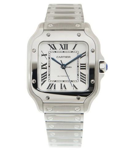 Cartier Santos SS Midsize Model# WSSA0029: Cartier Santos SS Midsize Model: WSSA0029 Bracelet : SS Dial : SILVER #J791