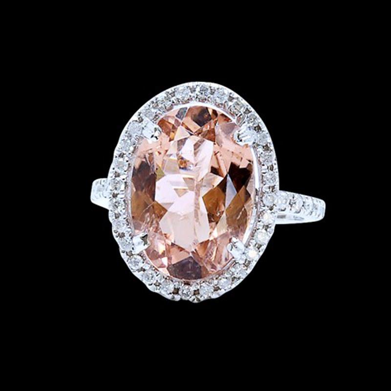 5.44CT NATURAL TOURMALINE 14K W/G RING: 14K W/G NATURAL TOURMALINE RING :3.33GRAM/DIA: 0.43CT /TOURMALINE :5.44CT/#GVR1309