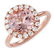 2.5ct Morganite 14 K Rose Gold Ring