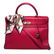 Hermes Red Clemence Leather Gold GHW 35cm Kelly bag