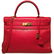 Hermes Red Clemence Leather Gold GHW 35cm Kelly bag - 2