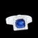 2.31CT NATURAL CEYLON BLUE SAPPHIRE 14K W/G RING - 2