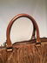 PRADA Noce Nappa Brown Leather Fringe Tote Bag - 11