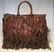PRADA Noce Nappa Brown Leather Fringe Tote Bag - 3