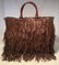 PRADA Noce Nappa Brown Leather Fringe Tote Bag - 9
